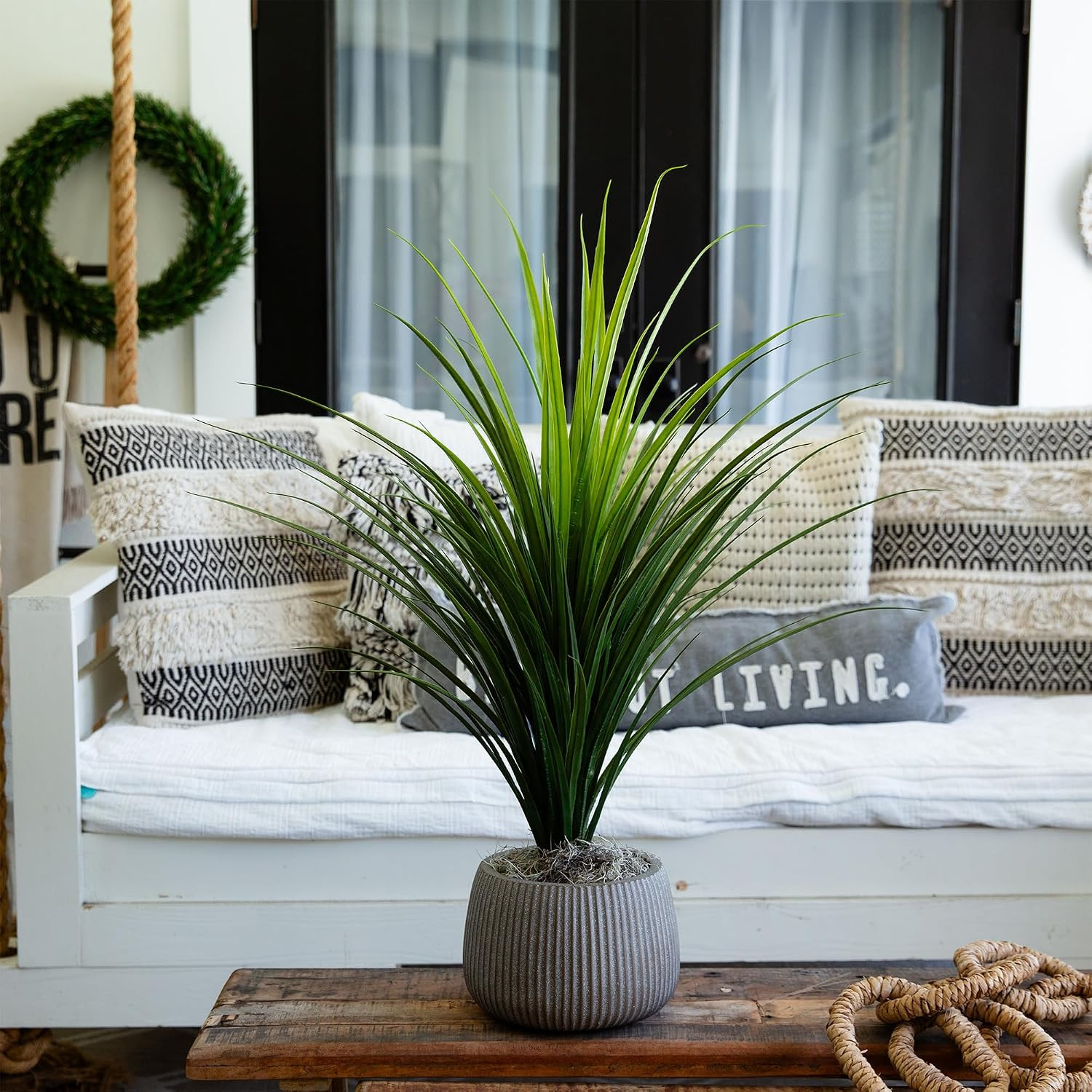 3Ft UV Resistant Artificial Grass Plant for Indoor/Outdoor Decor
