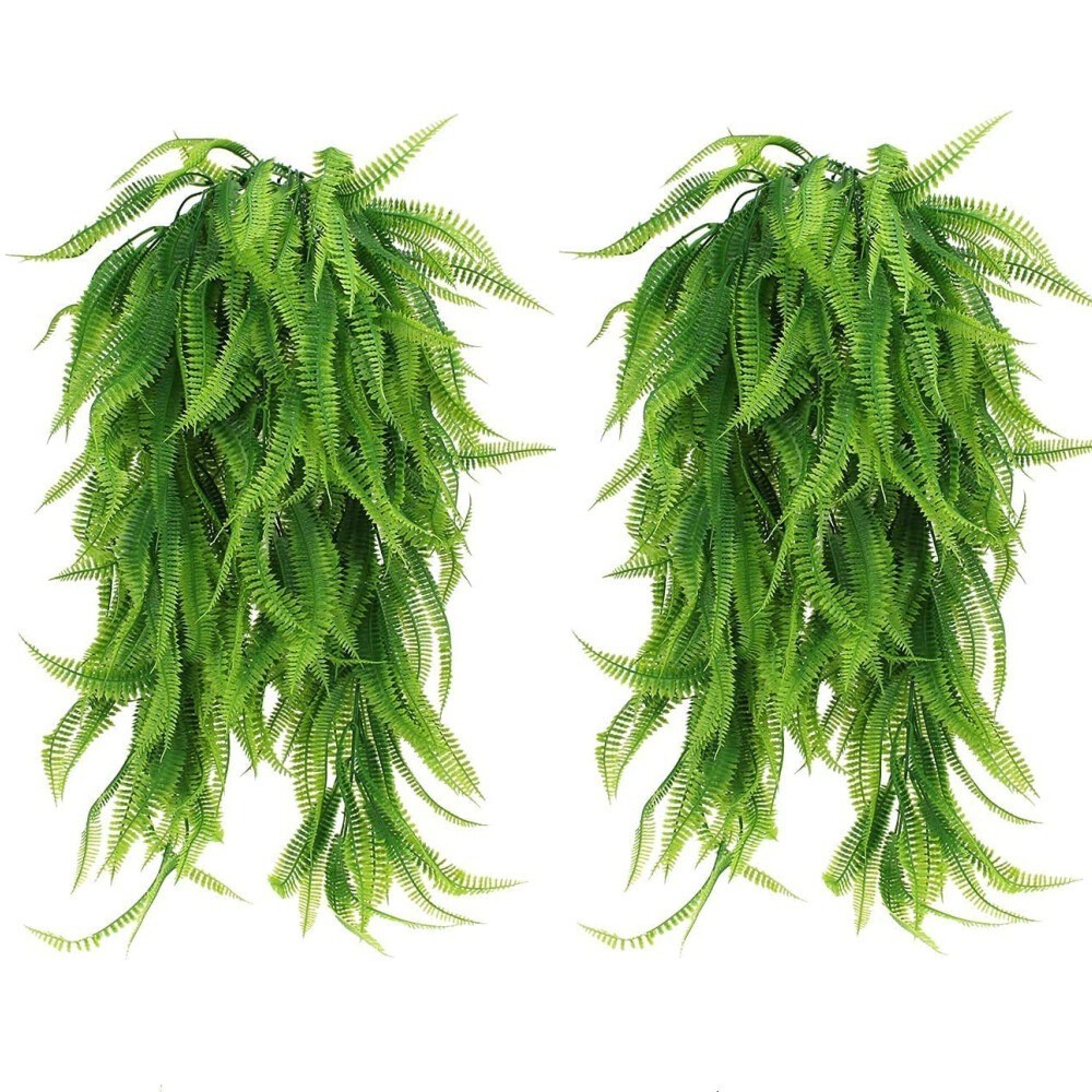 8pcs Artificial Hanging Plants Flowers Outdoor Fake Fern Garland Wedding Decor