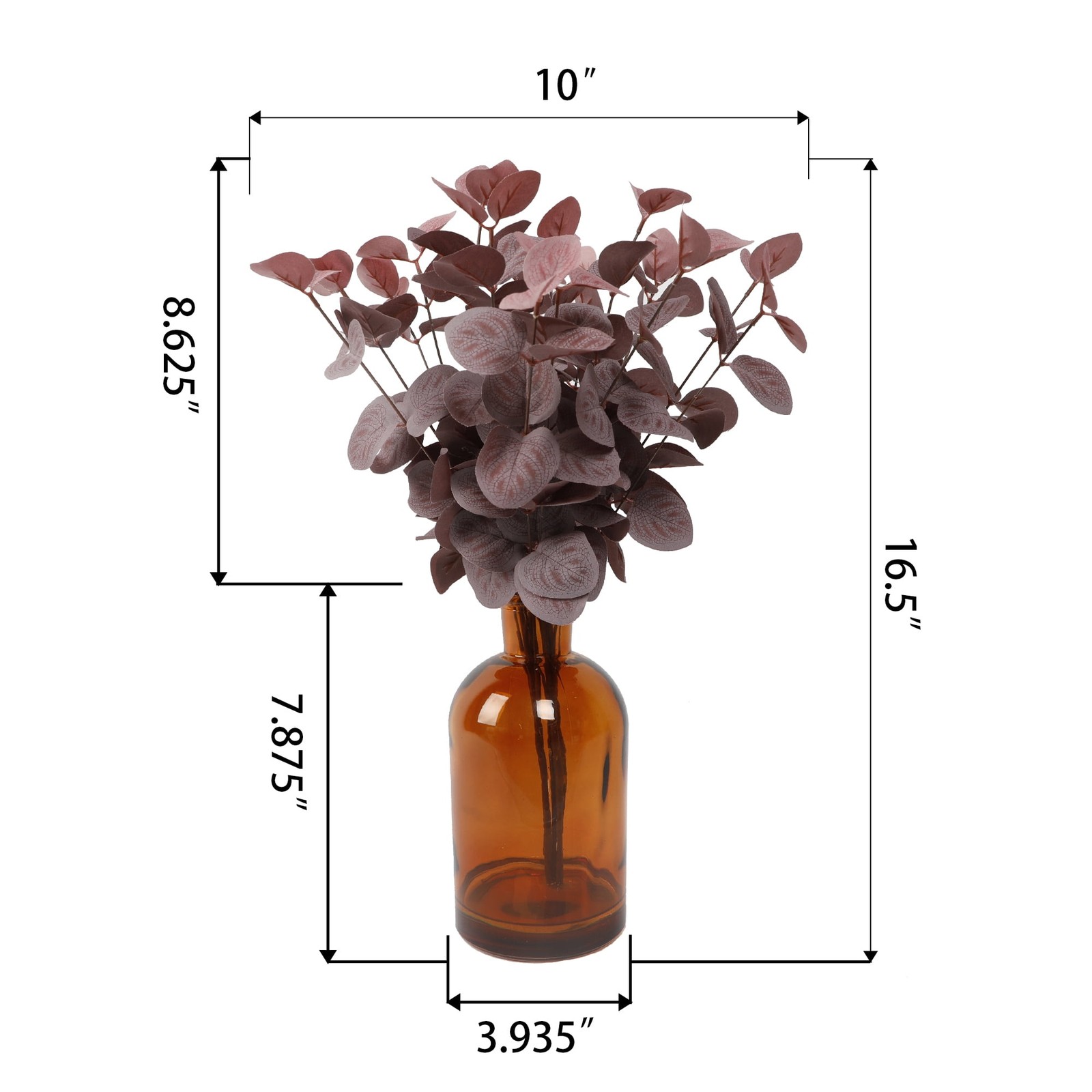 Home Decor Collection Flora Bunda Artificial Bouquet, Glass Fall Floral 16.5in