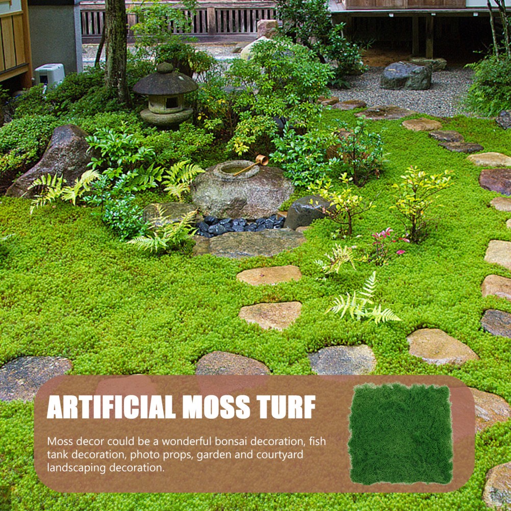 Pack of Mini Garden Artificial Moss Durable Green Turf for Photo Props
