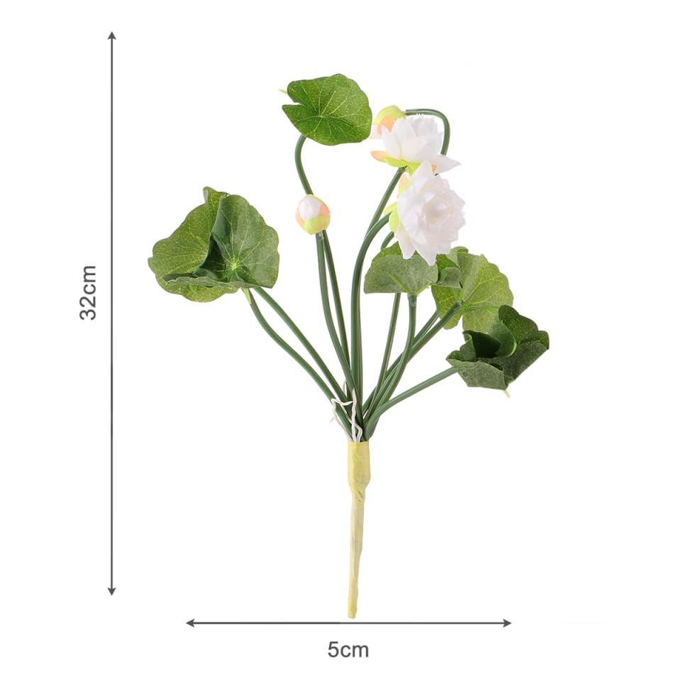 2 Pcs Artificial Lotus Flower Stems Fake Lotus Bouquet Faux Flower Picks Flor…