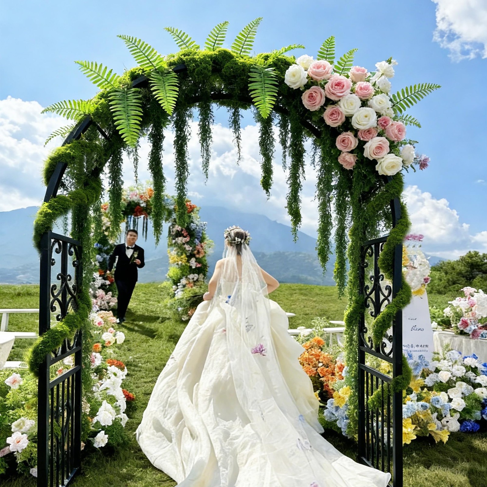 196.85 inch Artificial Moss Vine and Rattan Decorative Flower Garland for Cra…