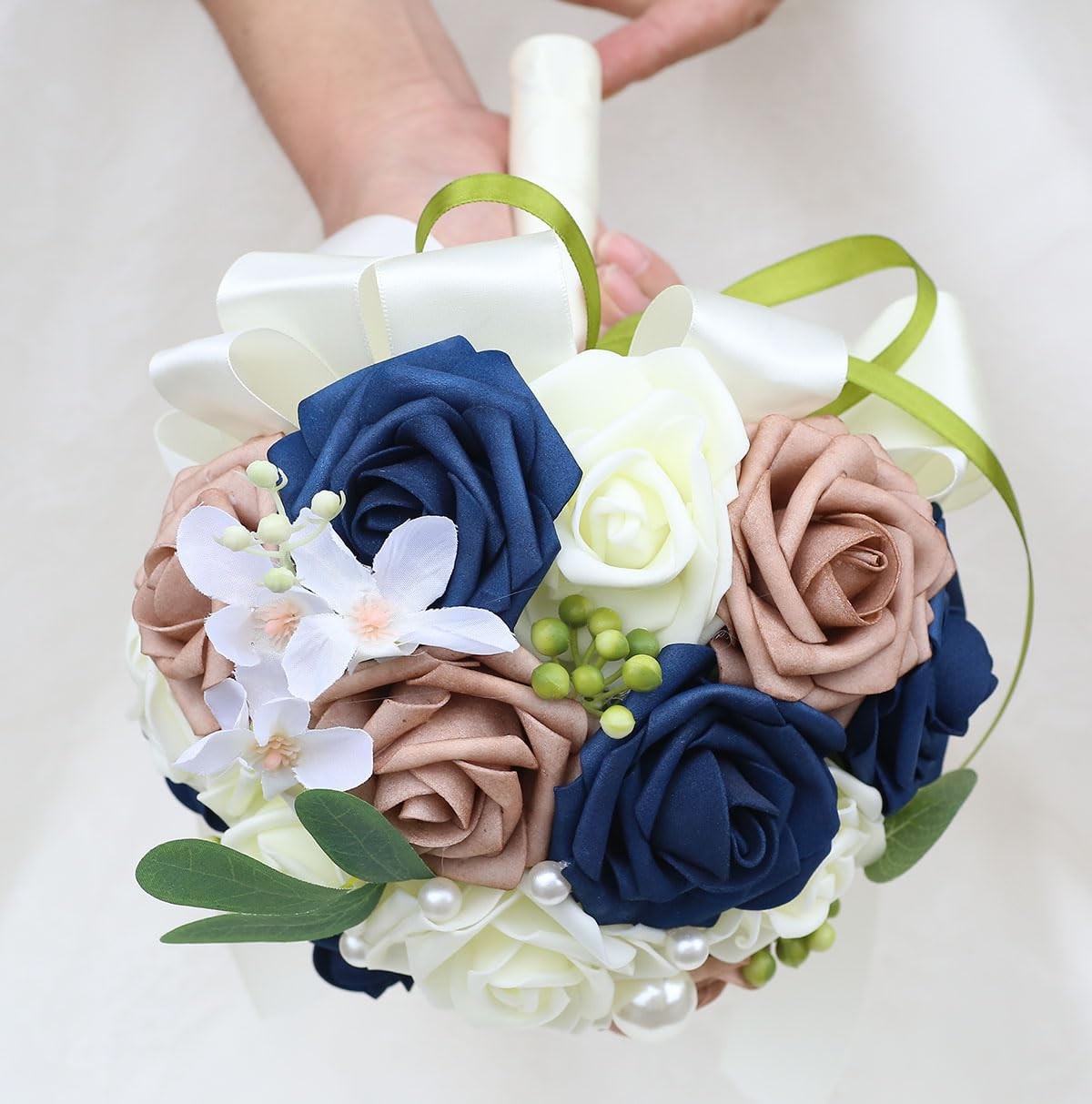 Lightweight Bridal Wedding Bouquet Round Holding Bouquet Throw Toss Artificia…