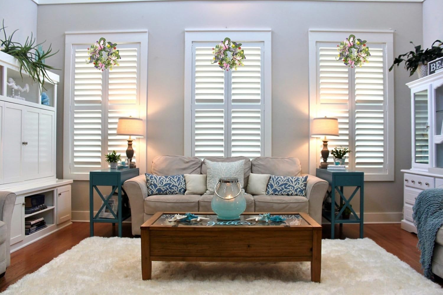 Versatile 10-Inch Eucalyptus and Daisy Wreath for Kitchen and Home Elegance