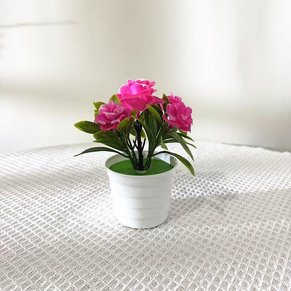 Compact Artificial Roses 14cm Tall with 12cm Width for Small Space Decor Needs