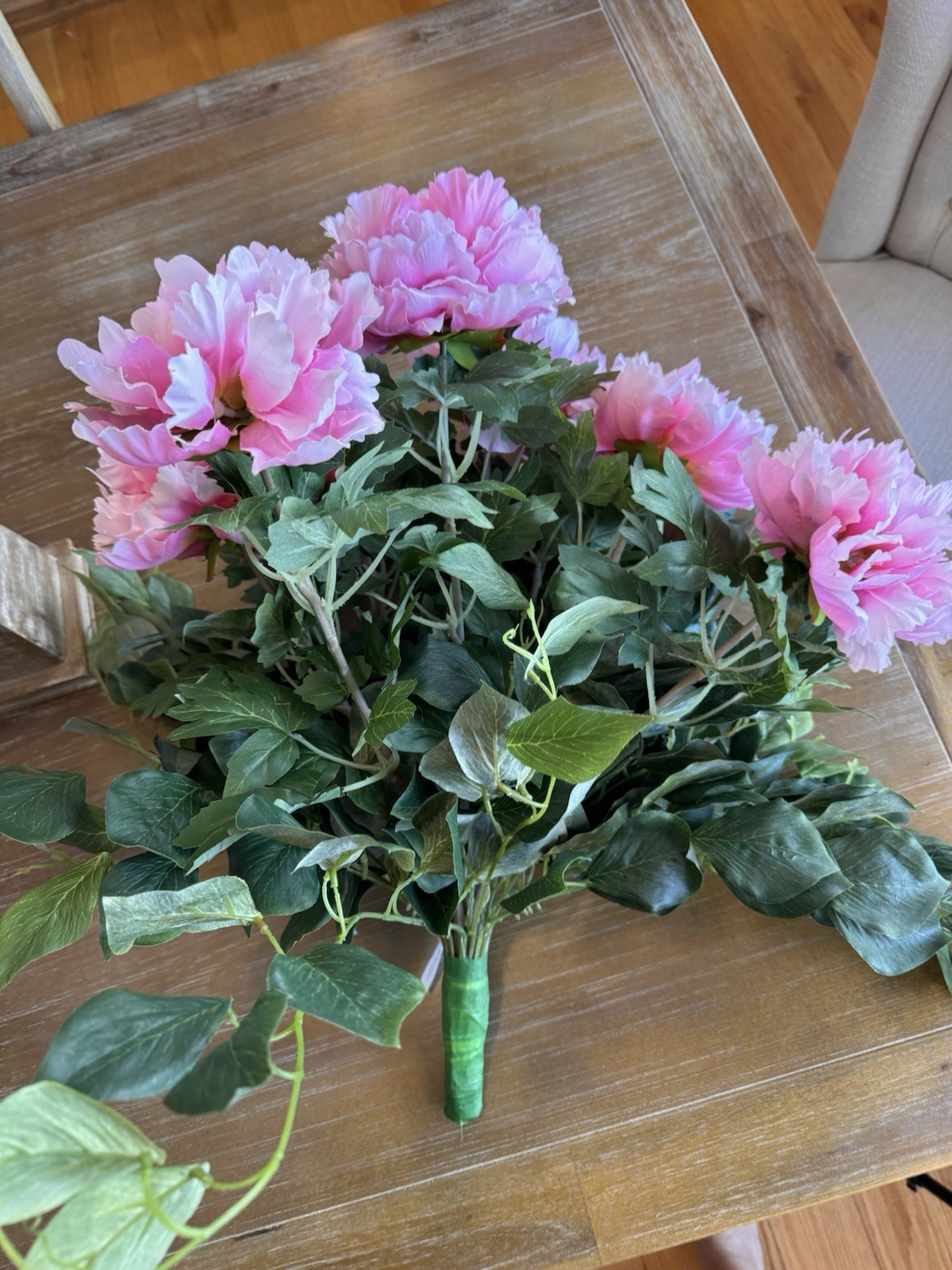New Indoor/ Outdoor Pink Peony Deluxe Urn Filler by Valerie
