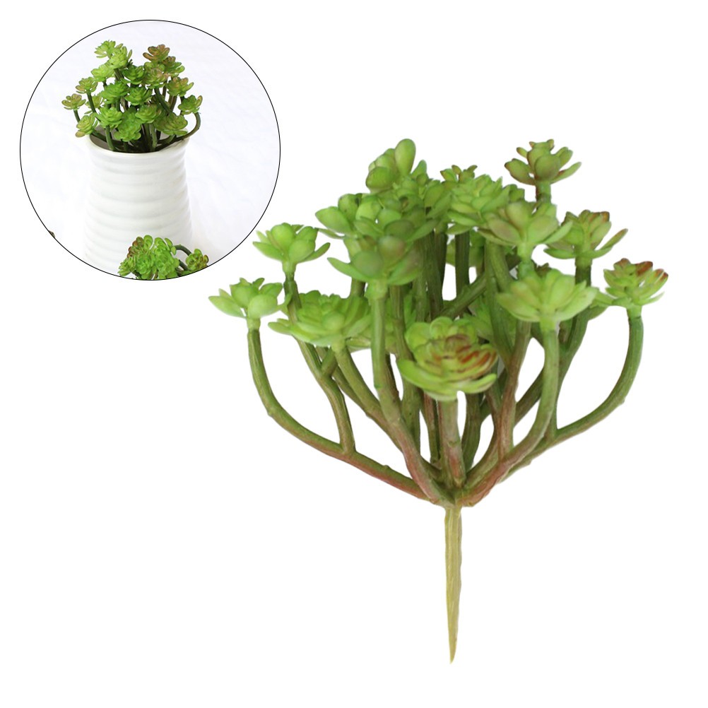 Small Green Floral Picks Artificial Succulent Plant Fake Plants Decoration