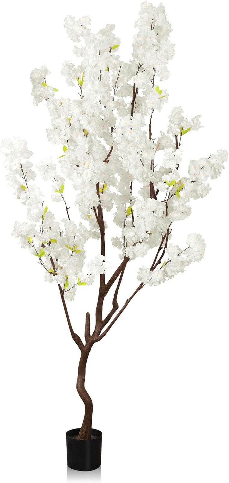7.2Ft Artificial White Cherry Blossom Tree for Home and Office Decor