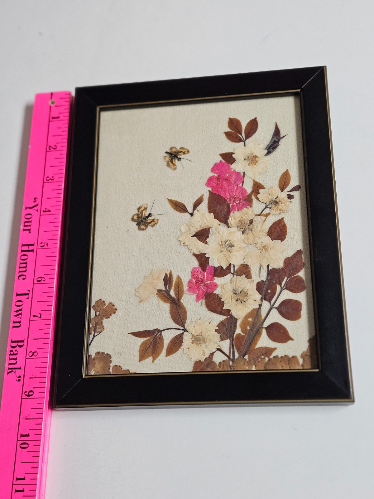 2 Vintage HENRIETTA BROWNIE STRONG Flowers BUTTERFLIES frame YORKTOWN HEIGHTS NY