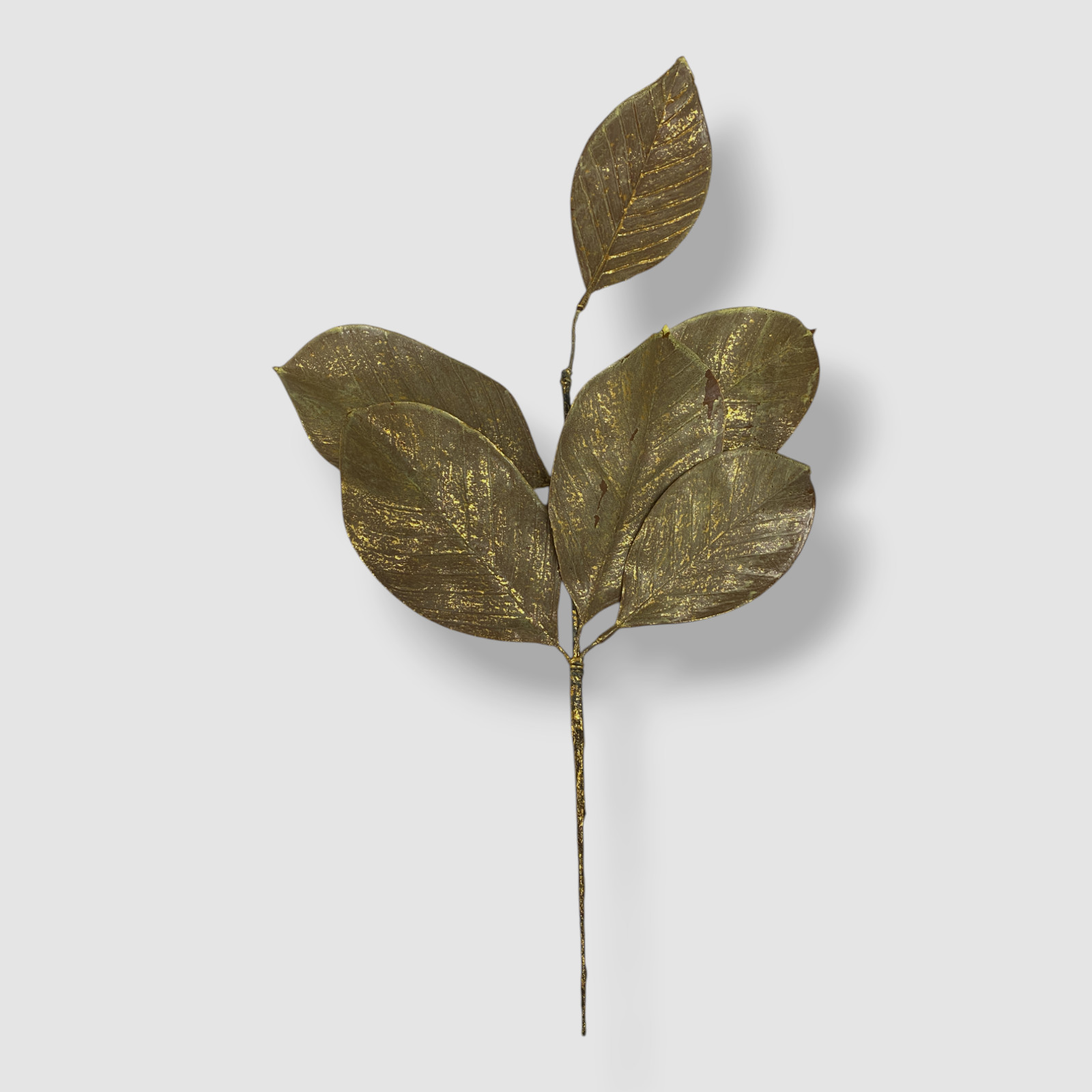 Winward Home Gold Faux Magnolia Decorative Leaves Set of 3