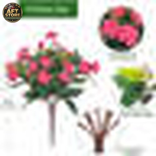4Pcs Primrue Artificial Impatiens Flowers For Outdoor Decoration