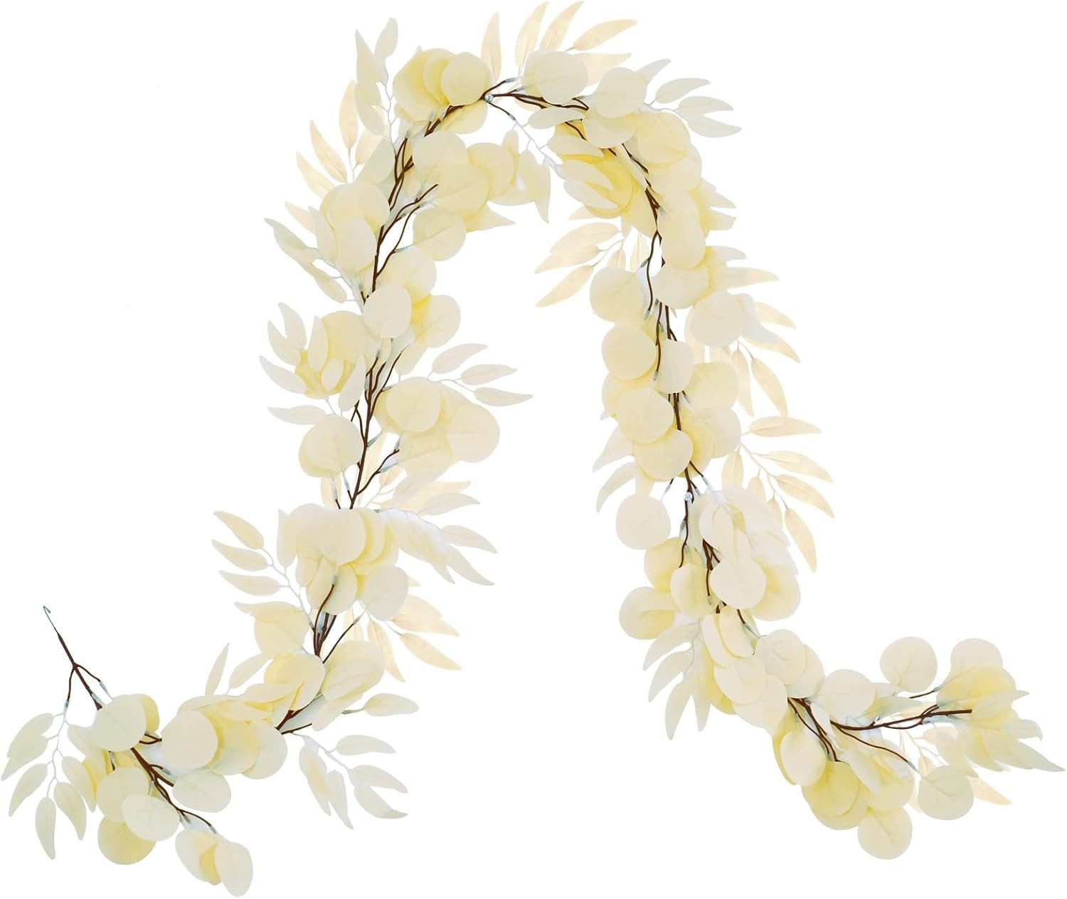 6.5Ft Eucalyptus Greenery Garland for Rustic Wedding, Home, and Party Decor…