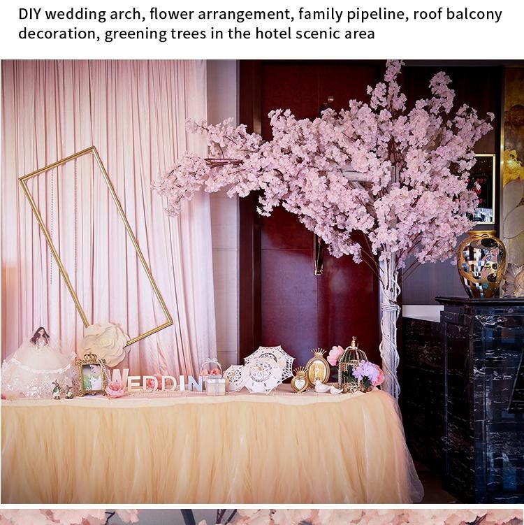 80cm Artificial Cherry Blossom Branch Red Silk Flower Wedding Home Decor Arch