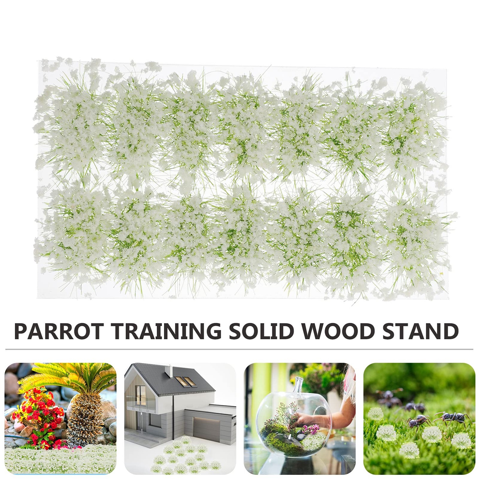14pcs Miniature Flowers Cluster DIY Plants Vegetation Diorama Static Grass Tu…