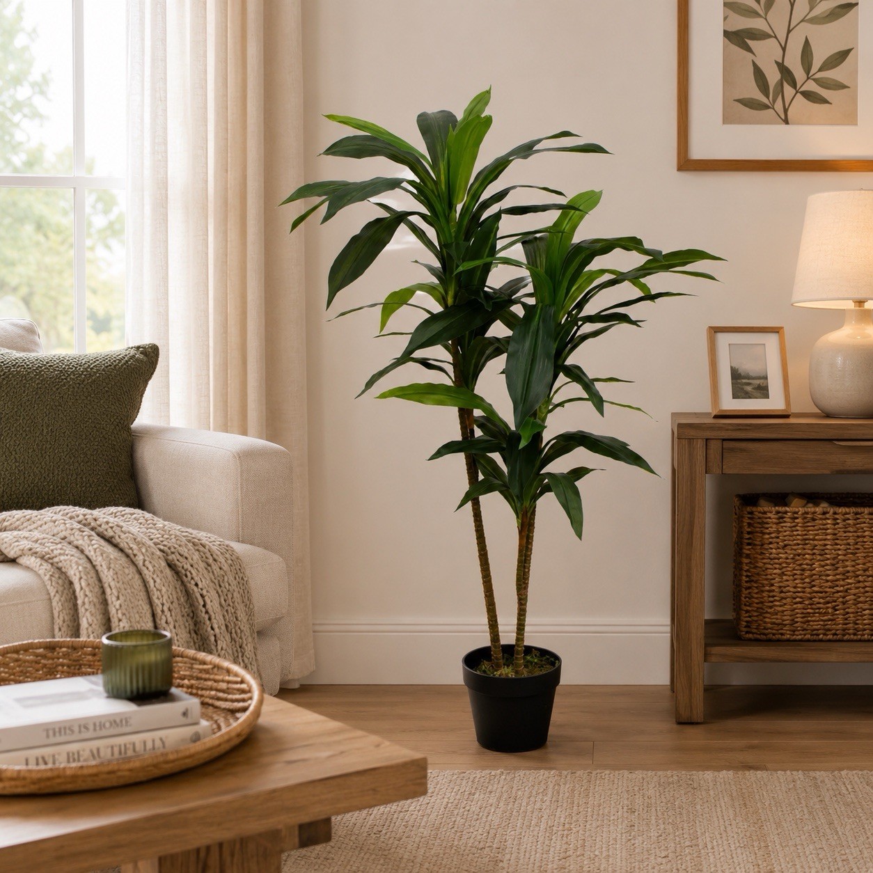 4’ Artificial Dracaena Tree