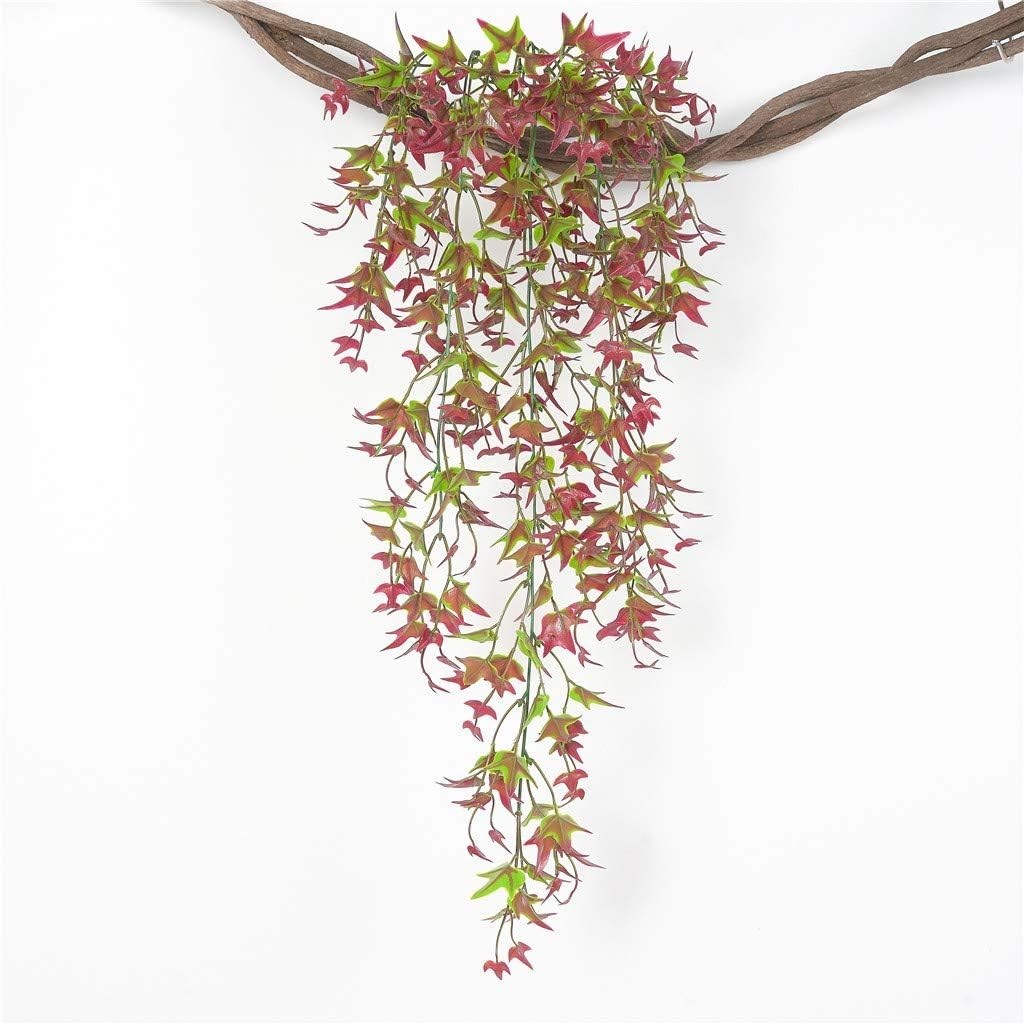 Lifelike Red Ivy Vine – Perfect for Indoor and Outdoor Decoration, 2 Packs