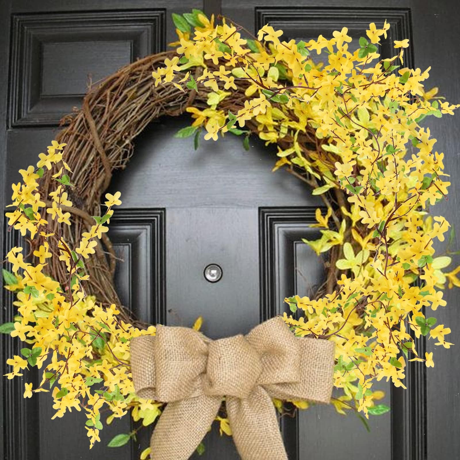 4pcs 23.6ft Forsythia Garland Artificial Flower Garlands Spring Garland for M…