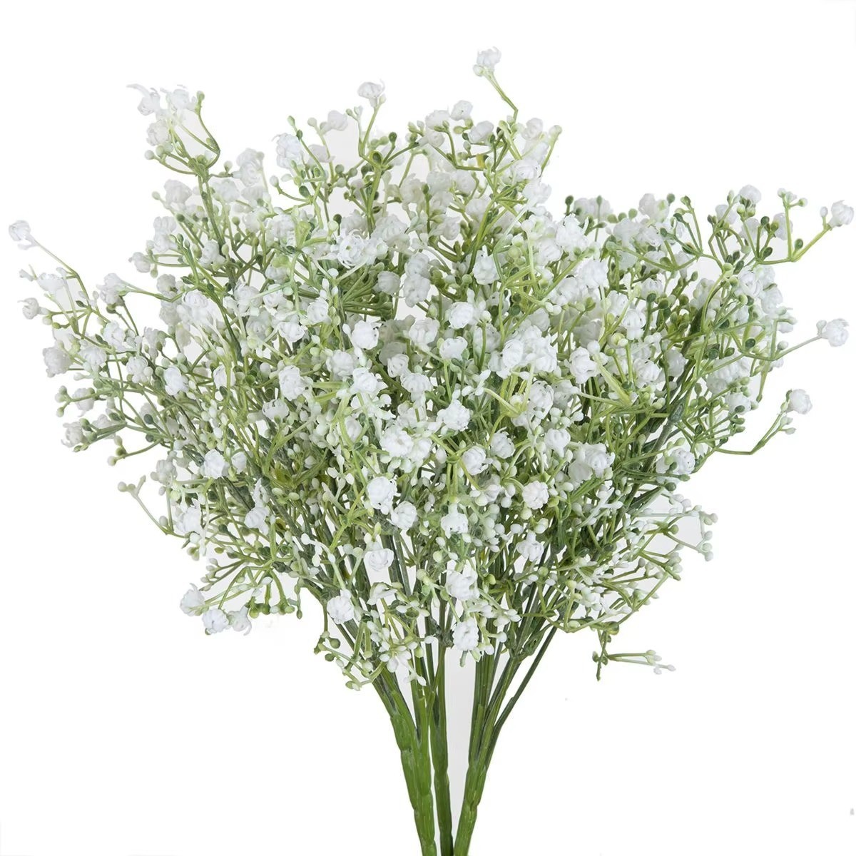 12 Pcs Artificial Baby Breath Flowers, Gypsophila Real Touch, White