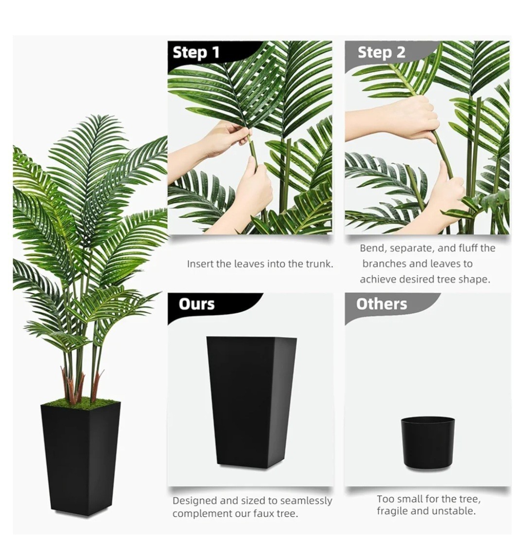Astidy Artificial 5 Ft Tree In Grey Tall Pot