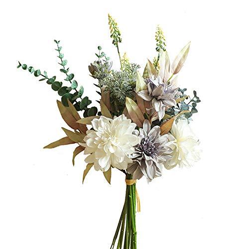 Artificial Fake Flowers Plants Silk Flower Arrangements Wedding Purple White