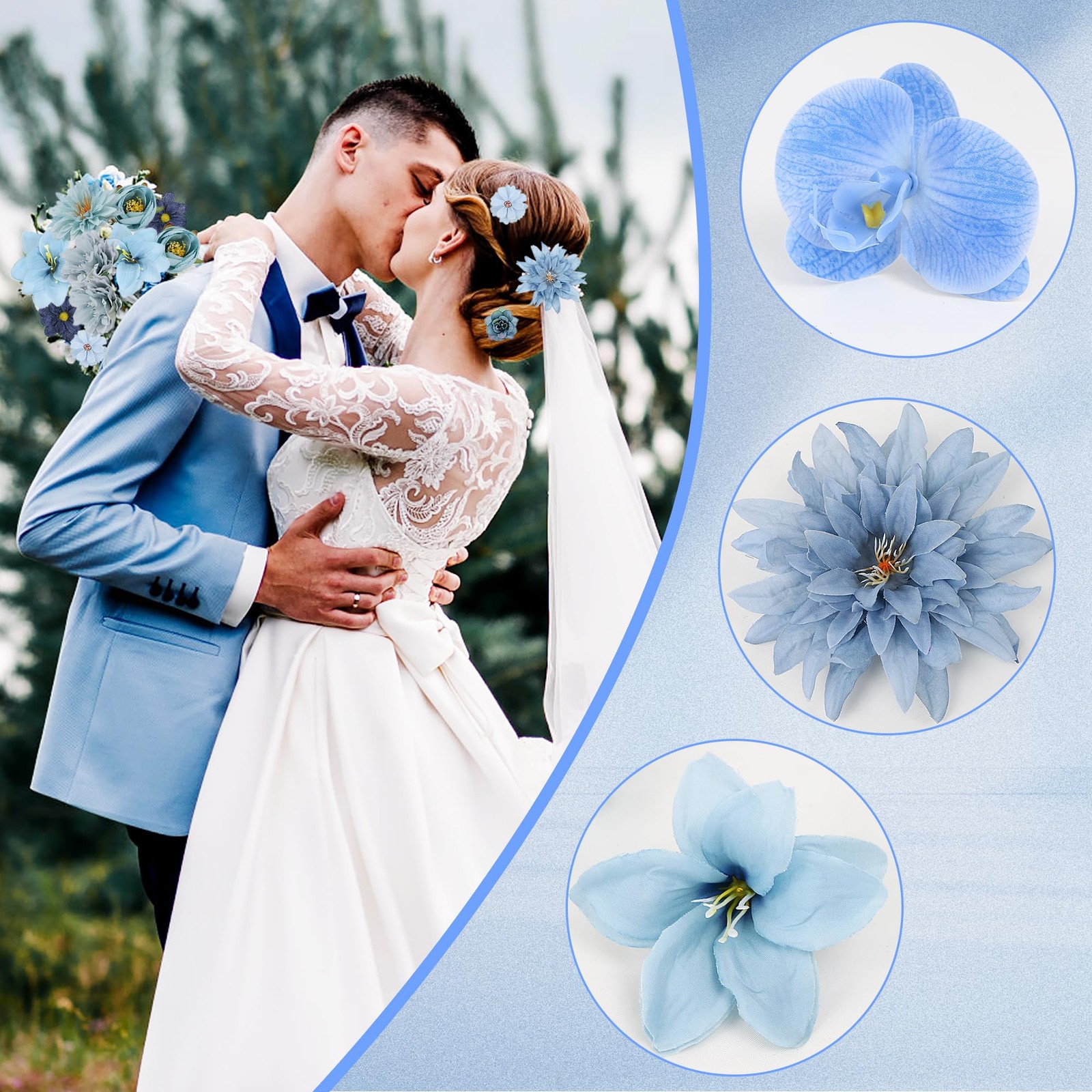 48 PCS Fake Flowers Heads – Artificial Flower Heads Bulk Silk Faux Flower for…