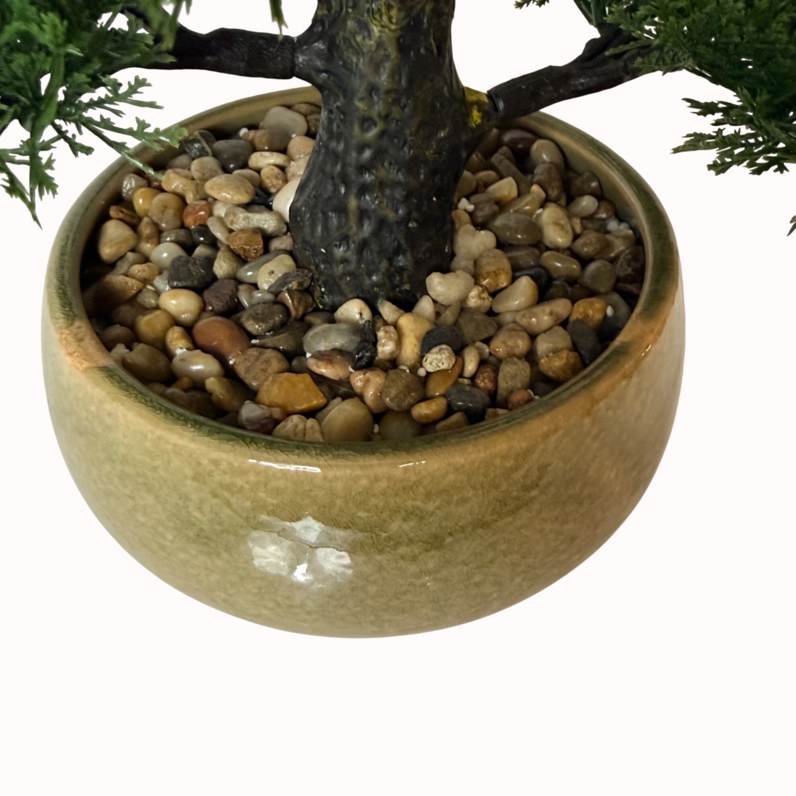 Artificial Bonsai Tree Faux Cedar Potted Plant Japanese Style Zen Decor Tabletop