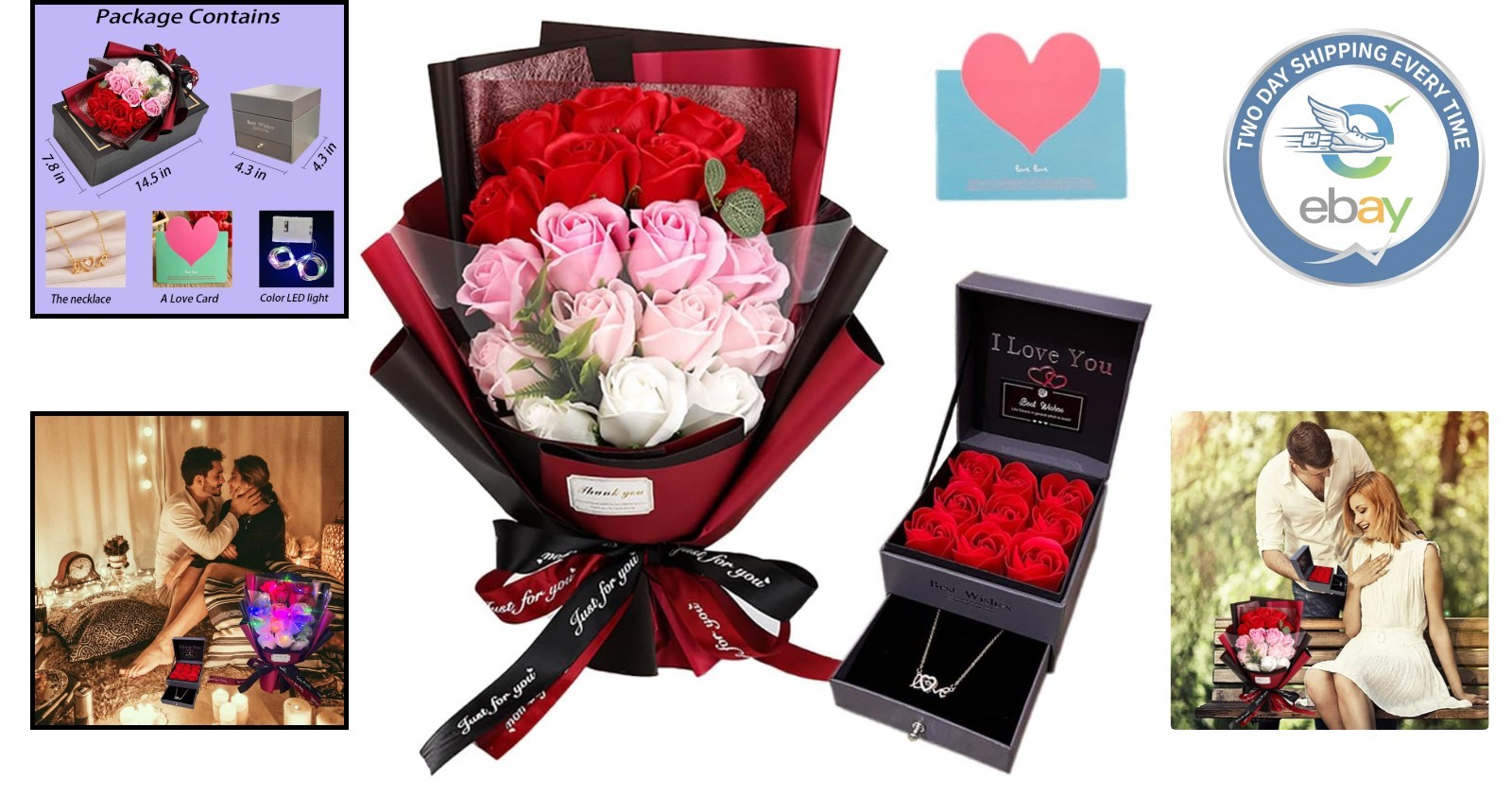 Unique Artificial Roses Bouquet with Necklace – Perfect for Any Occasion