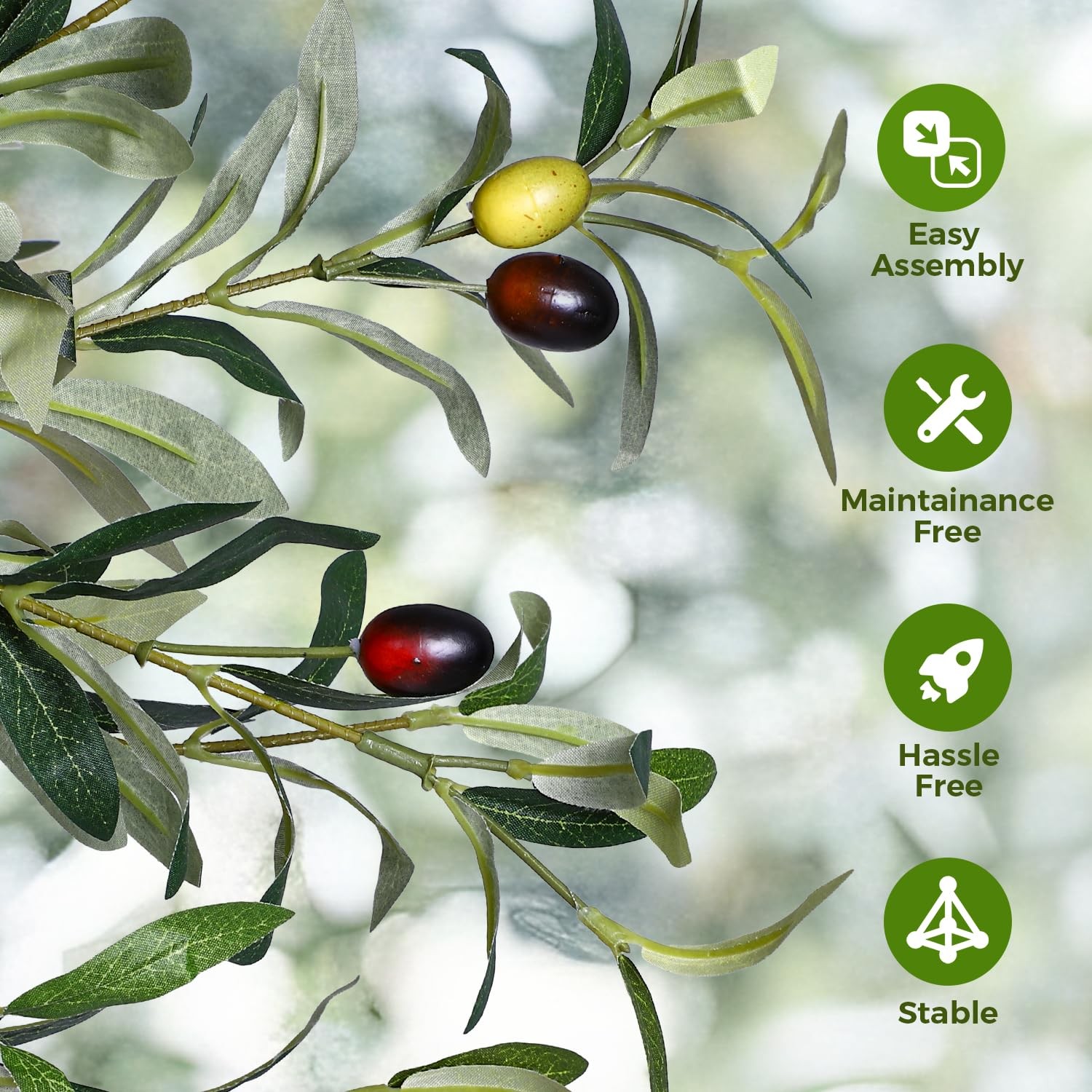 10FT Artificial Olive Tree Fake Potted Silk Plant Tall Faux Tree Home Decor