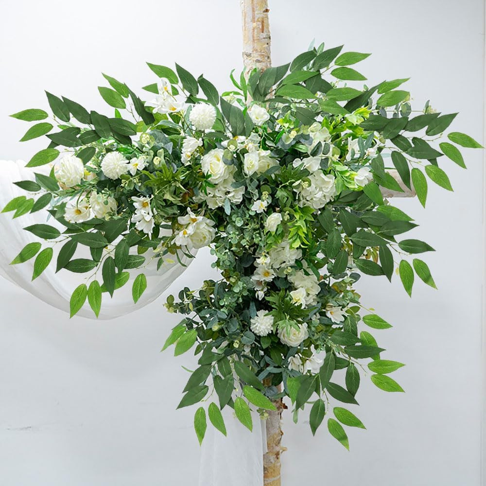 20 Pack Faux Italian Ruscus Greenery Stems for Wedding and Home Decor