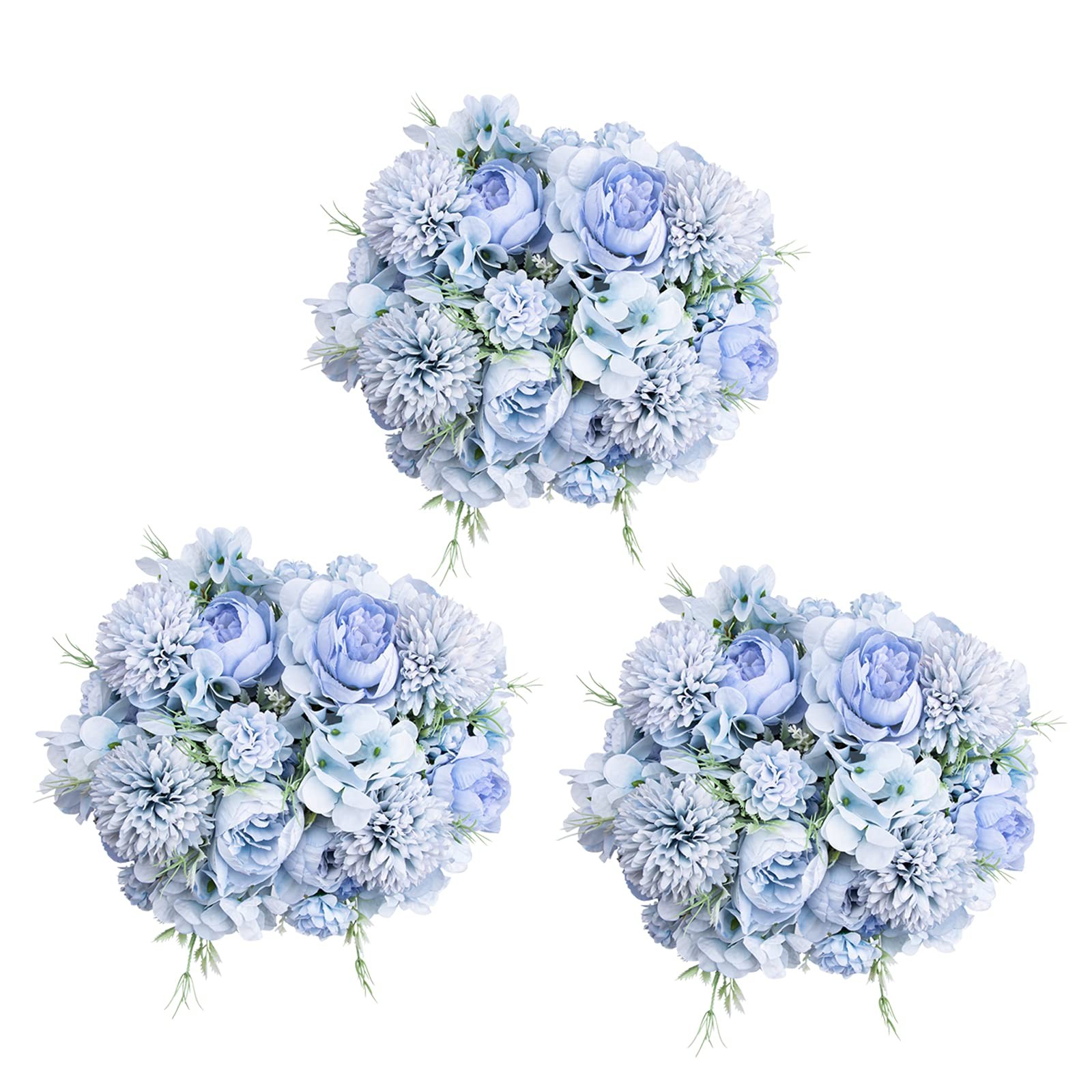 6 Pack Artificial Flowers, Fake Faux Peony Silk Hydrangea Plastic Carnations …
