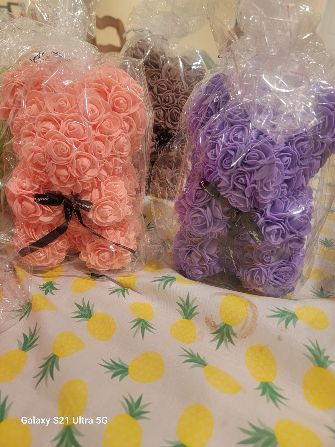 Rose Teddy Bear Floral Foam Romantic Flower Romantic Gift Multiple Colors ￼