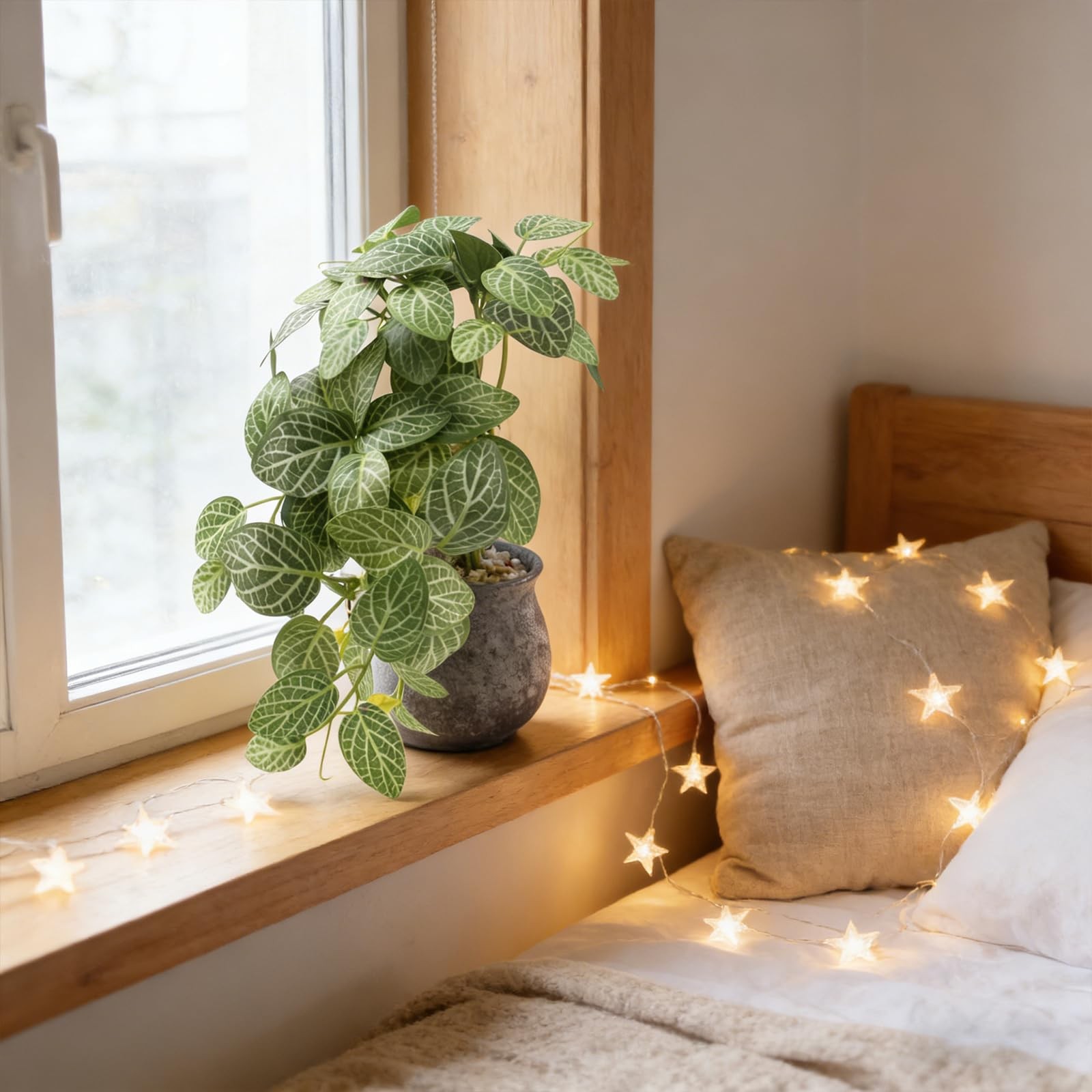 2 Pcs Small Artificial Green Plants, Indoor Fake Greenery Plants Table DIY Fa…