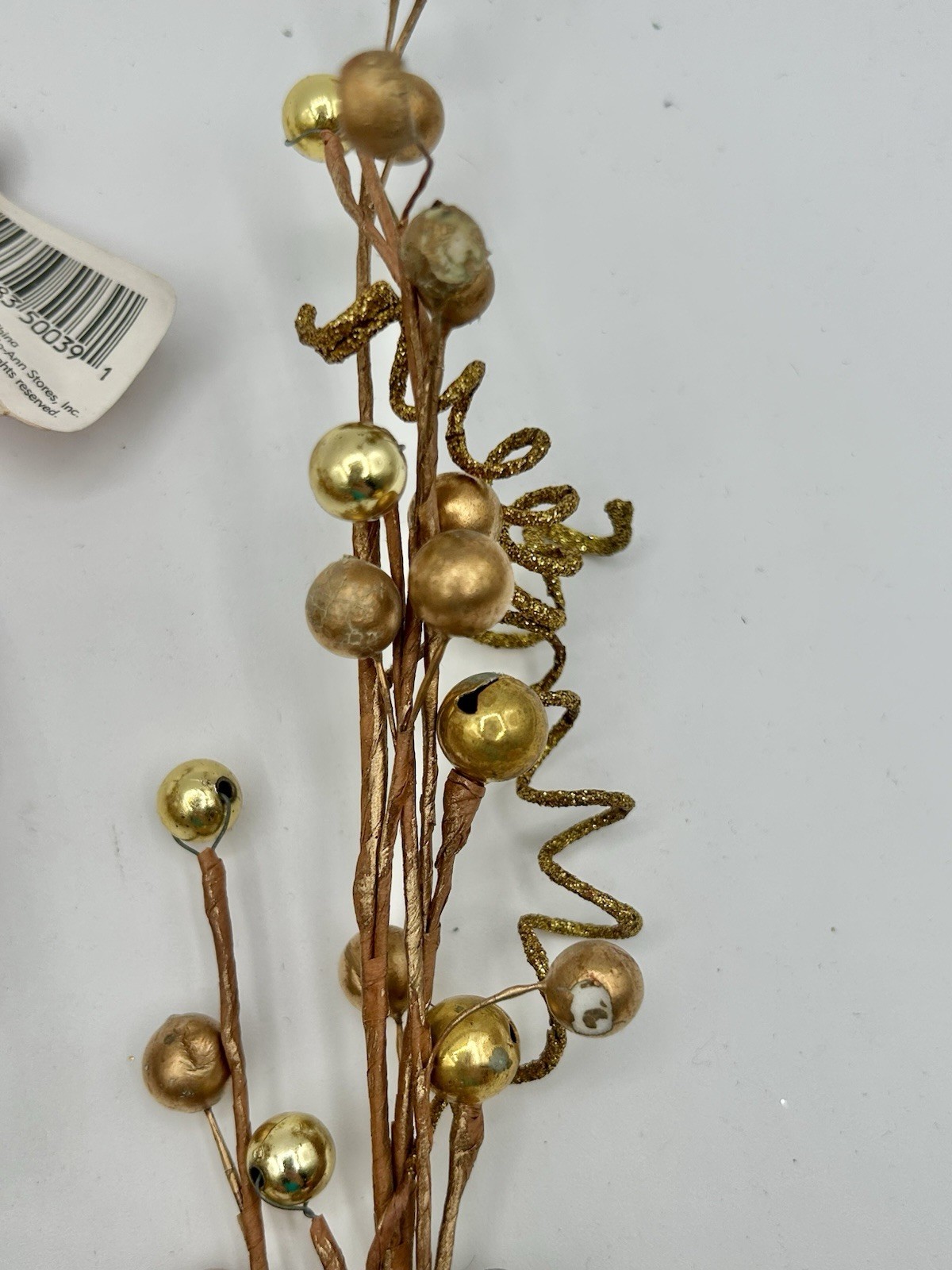 Gold Berry Bells Spray Lot of 7 Individual Picks 18″ – 24″ long