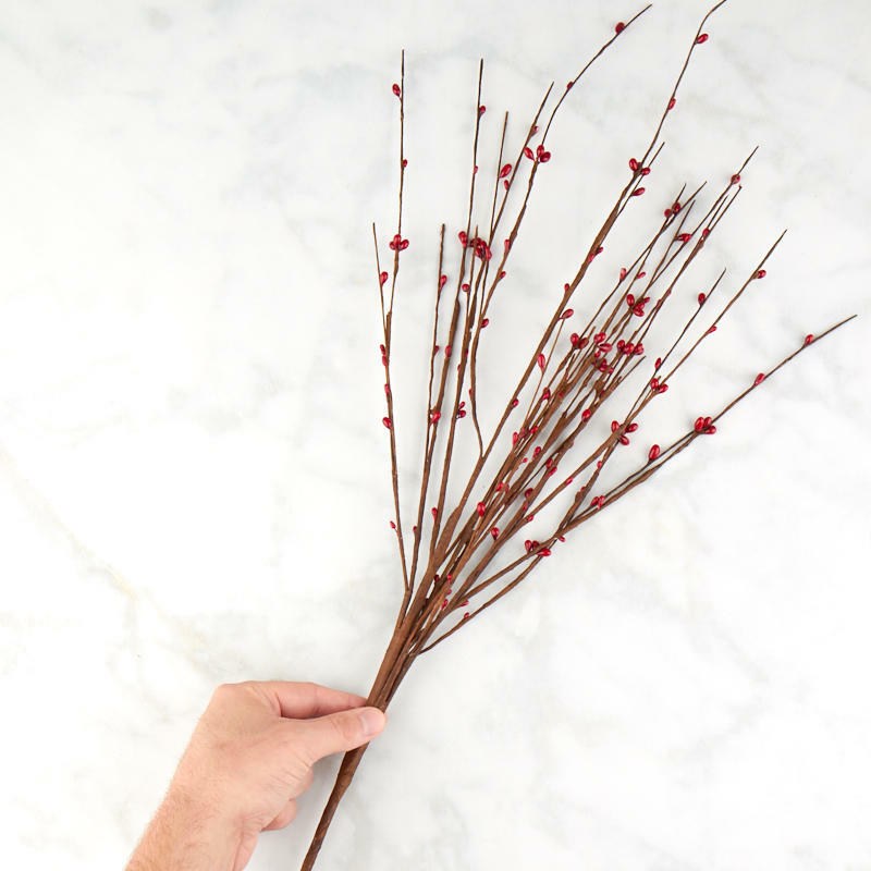 Red Pip Berry and Twig Decorative Sprays | 2 Sprays