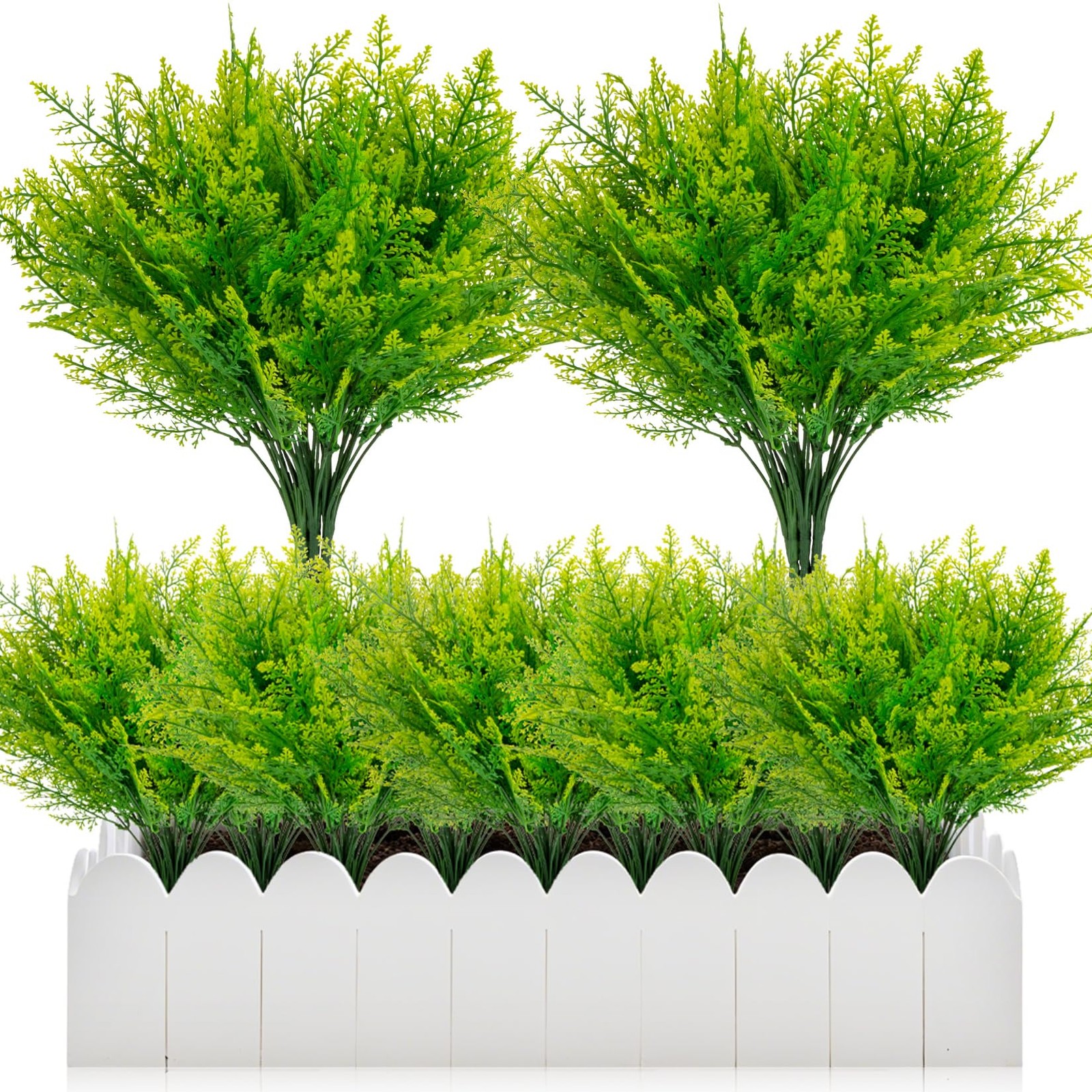 5PCS Fake Ferns – Fake Plants Artificial Plants Indoor Outdoor Faux Plants fo…
