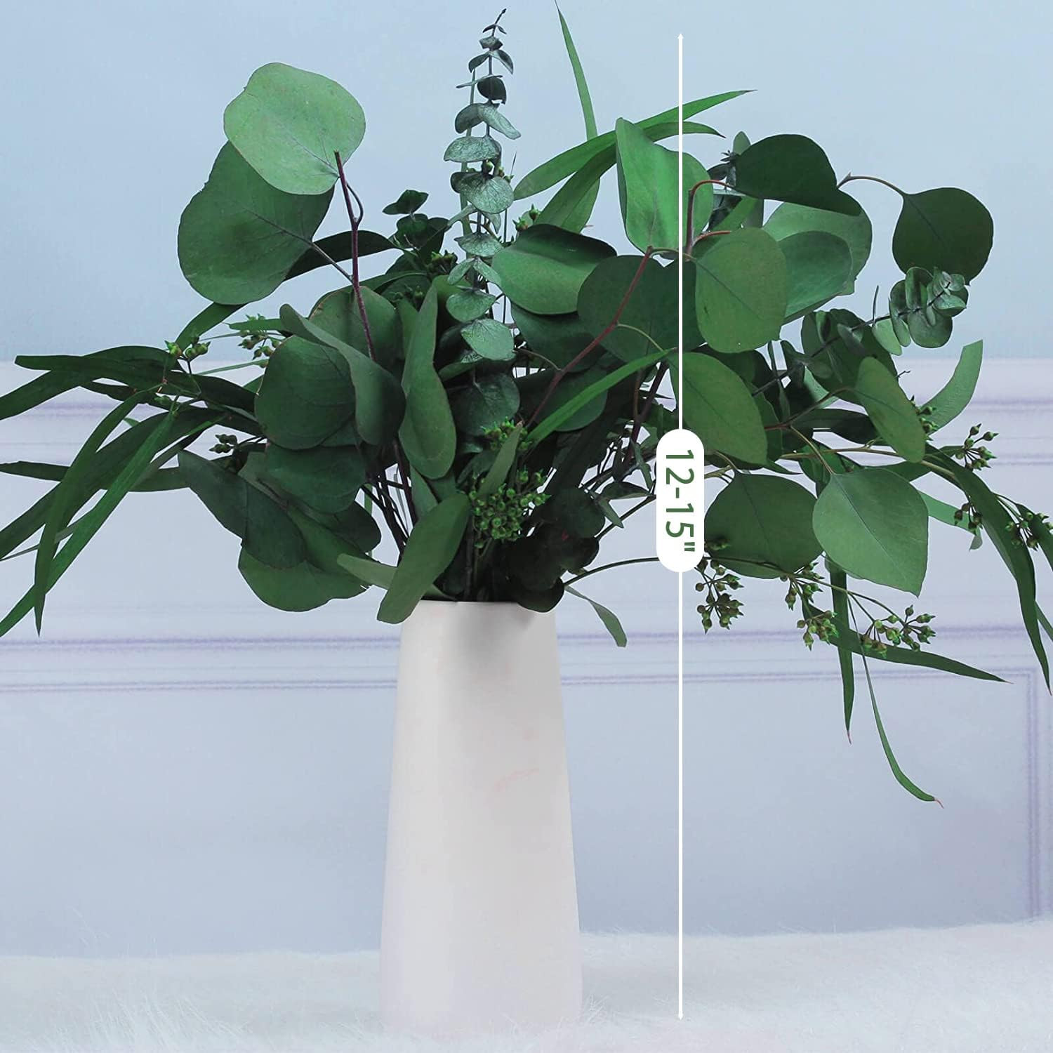 12 Pcs Mixed Real Dried Eucalyptus Leaves Stems – Preserved Eucalyptus