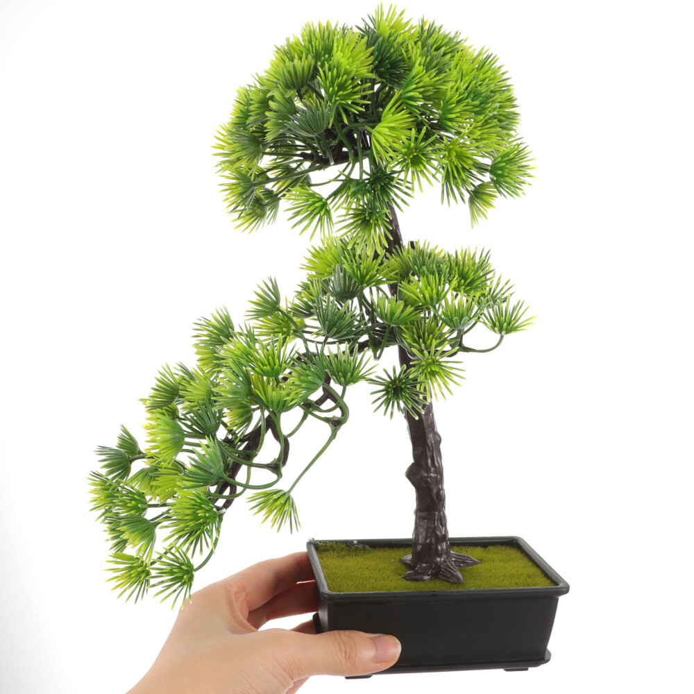 Artificial Pine Tree Ornament Plant Potted Bonsai Decoration Lifelike Potted