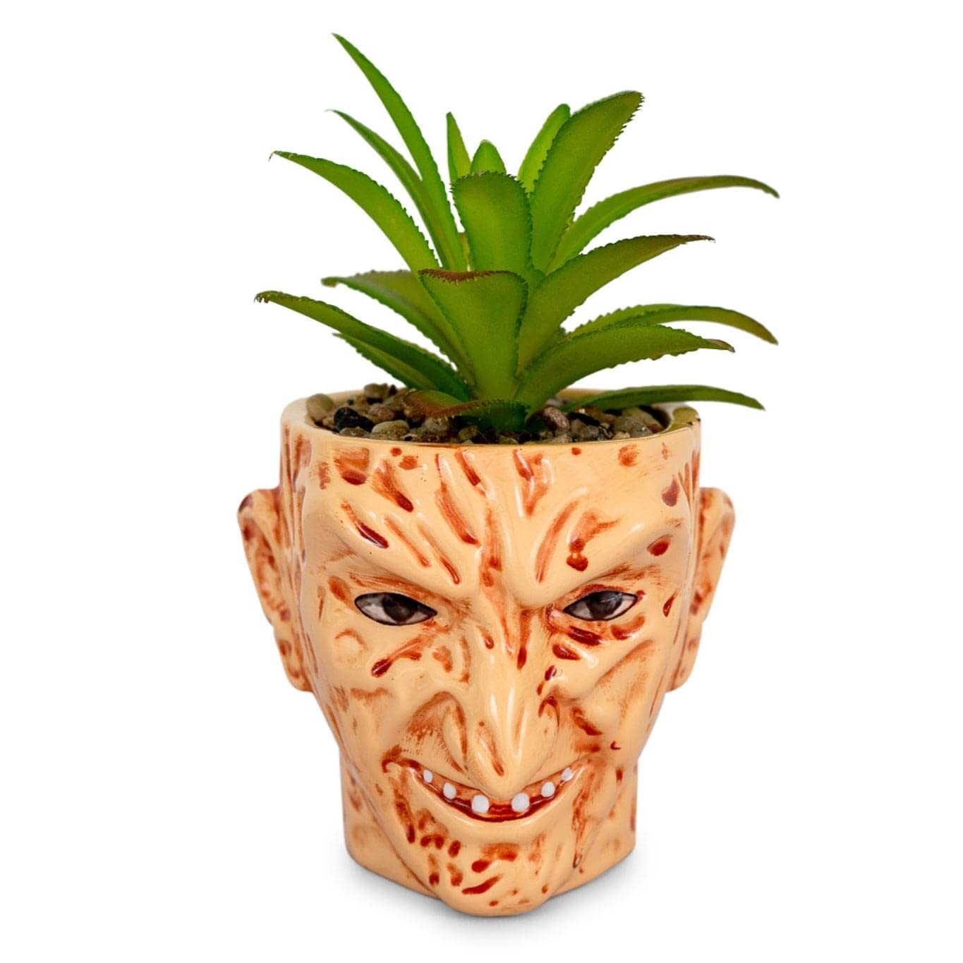 A Nightmare On Elm Street Freddy Krueger 3-Inch Ceramic Mini Planter With Artifi