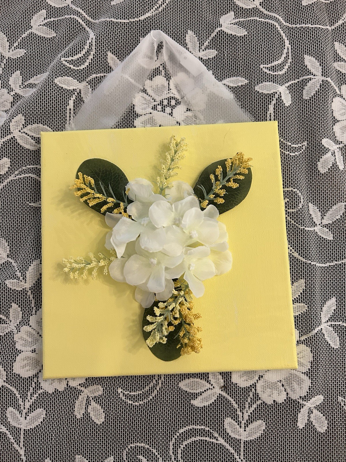 Handcrafted Floral Canvas 8×8