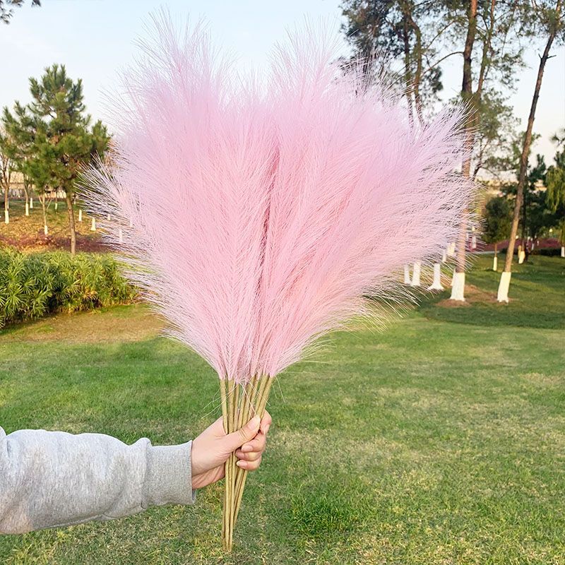Large Artificial Plant – Pampas Grass Fake Flowers Wedding Bouquet Home Decor