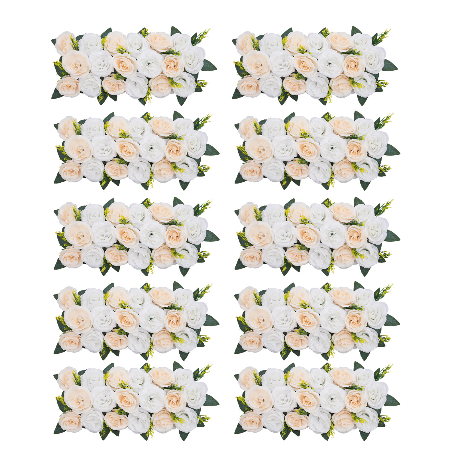 10* White Wedding Dining Table Artificial Rose Flower Centerpieces 50*25 cm