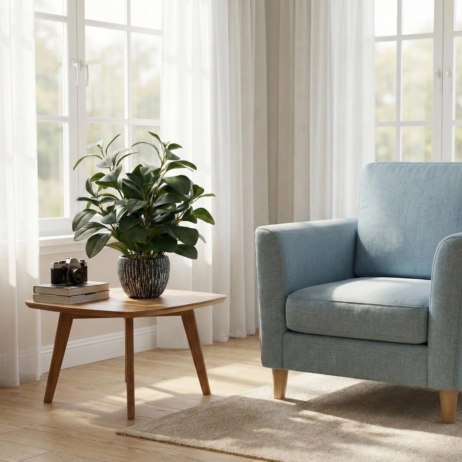 Artificial Plants for Home Decor – 13.2 Inch Fake 4in,