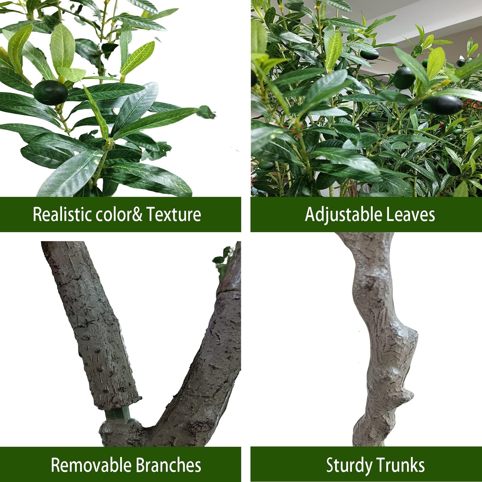 Artificial Olive Tree 7ft(82in,2200+Uv Protection Leaf) Tall,Faux Olive Tree …