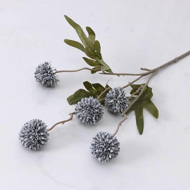 1PC Orange Artificial Chrysanthemum Flower Stem Mini Home Table Wedding Decor