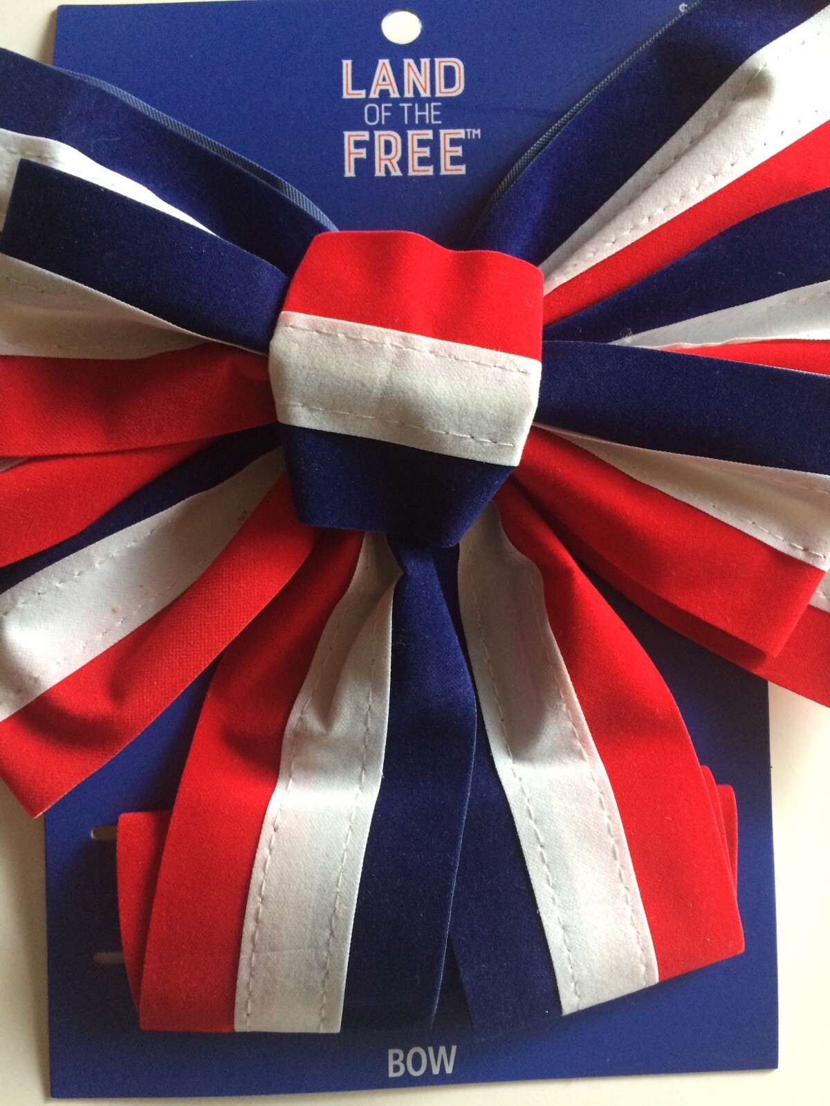 Set of 2 Bows Jo-Ann Fabrics Primitive Patriotic American Americana Felt 2.5″