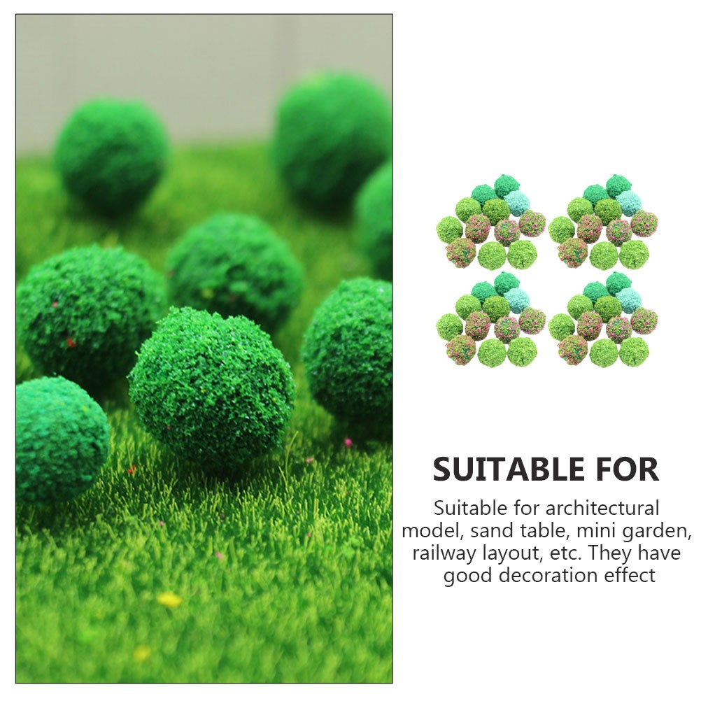 50Pcs Reusable Miniature Plant Ball Multi Color Simulated Flower Cluster Decor