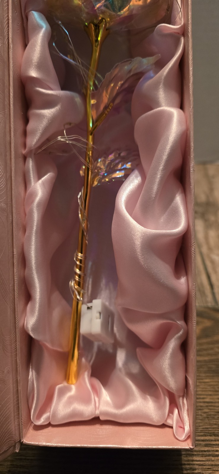 Icreer Colorful Galaxy Rose Gold Foil Artificial Rose in Gift Box Mother’s…