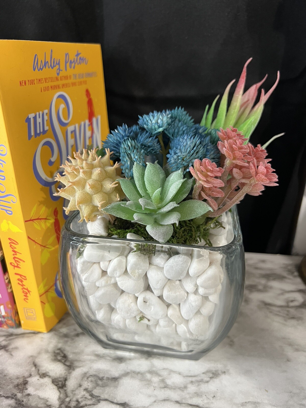 Modern Faux Succulent Planter – Minimalist Greenery for Home Decor