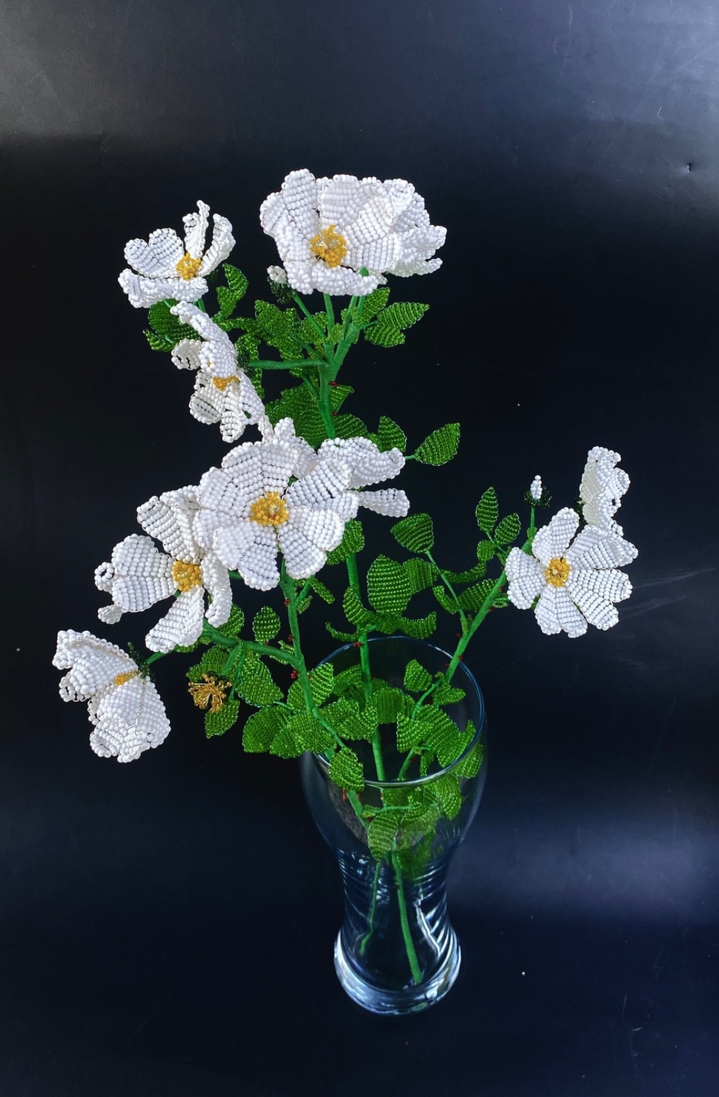 handmade flower bouquet of evergreen roses