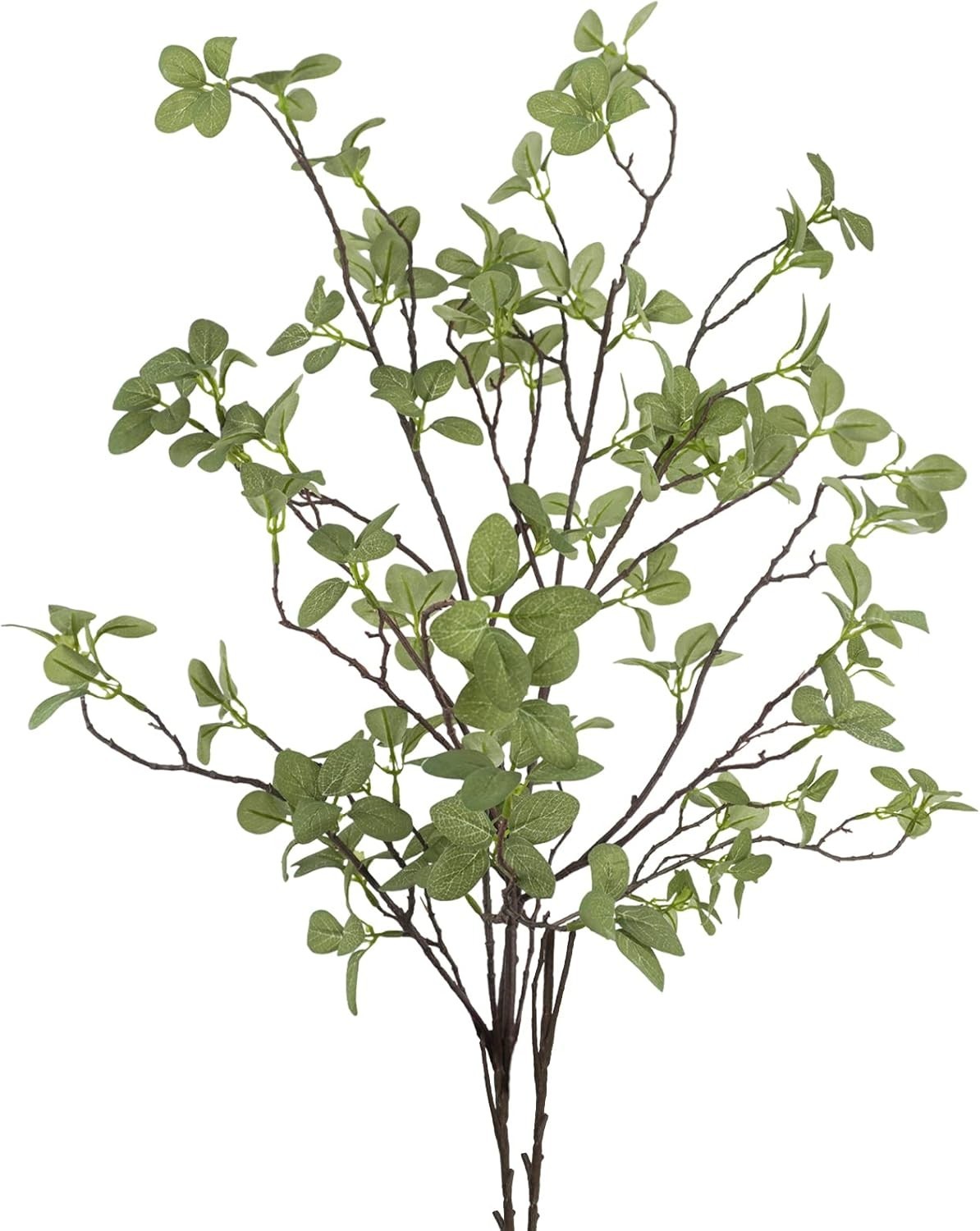 Realistic Faux Greenery Stems – Set of 2, 41.3” Tall for Versatile Indoor Decor